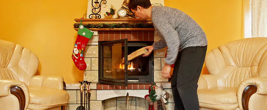 Rusted Metal Fireplace Restoration in Grosse Pointe Woods, Michigan